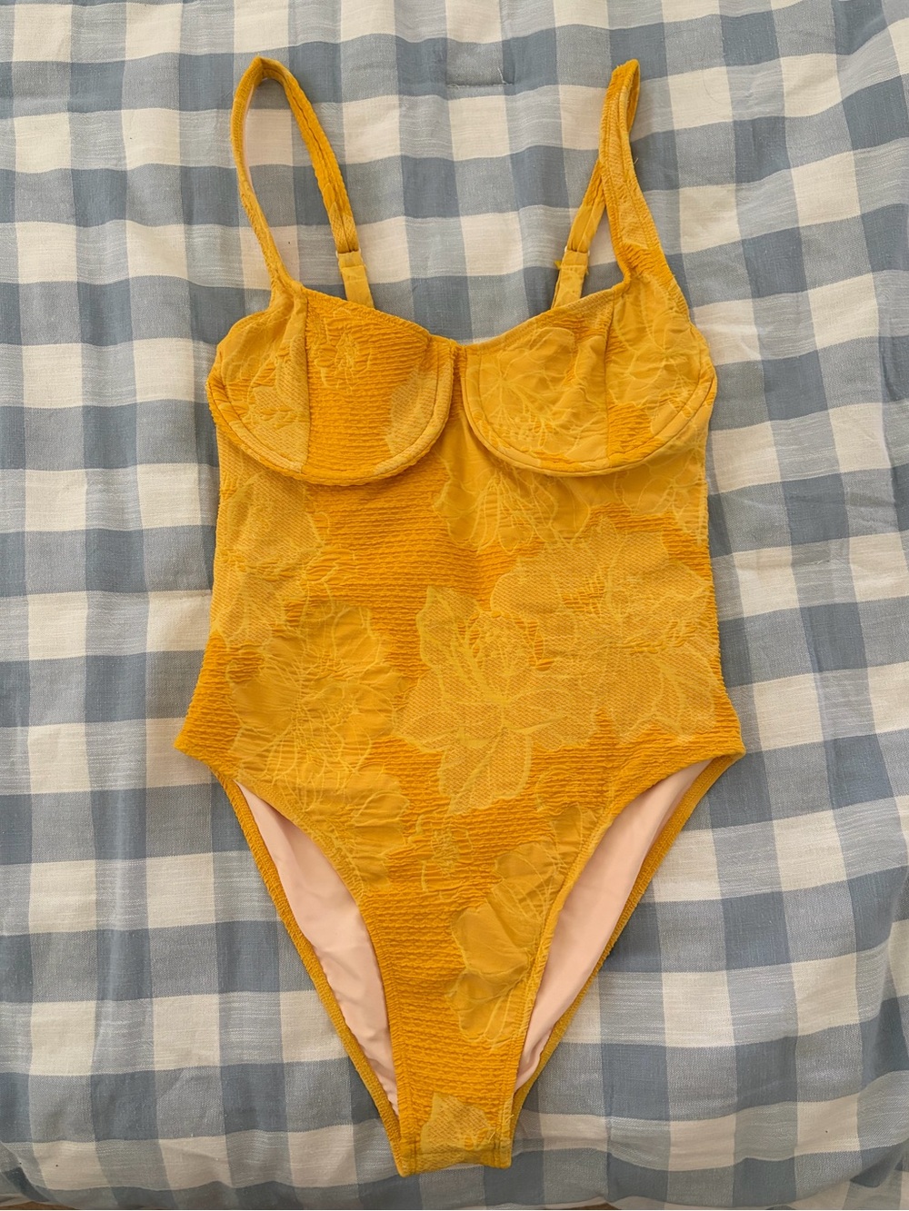 Seea Women's One-Piece Swimsuit in Mustard Yellow